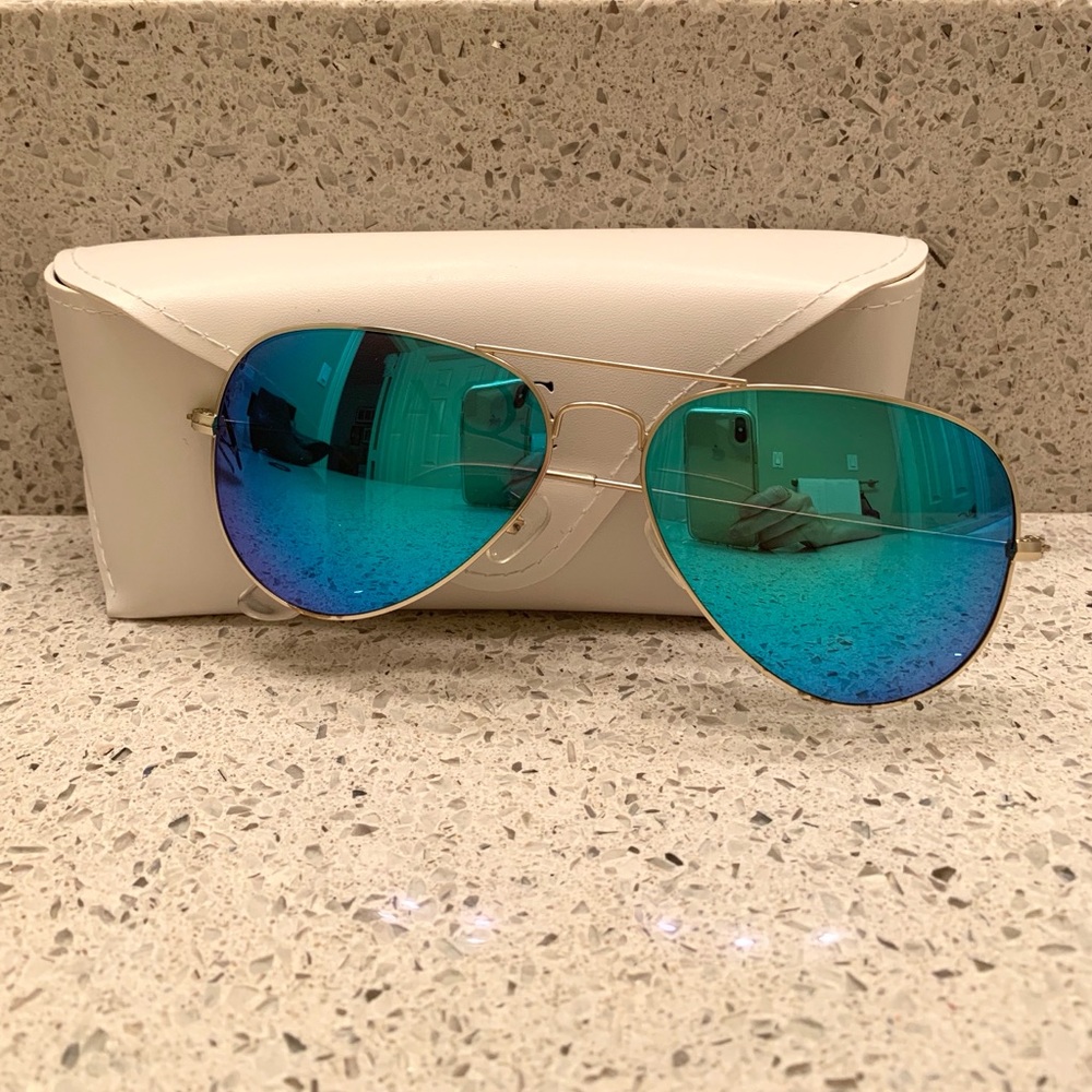 AQS Mirrored Sunglasses | “James” Aviator